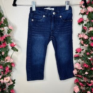 Levi Strauss Dark Wash Blue 502 Regular Taper Jeans Boys Casual Denim 2T